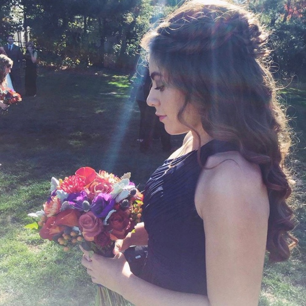 Navy blue bridesmaid dress!